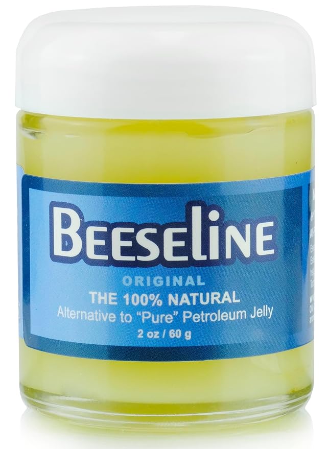 Beeseline Original - 100% Natural & Hypoallergenic Alternative to Petroleum Jelly - Lips, Hands, Baby, Makeup Remover and More (Glass Jar) (2 oz)