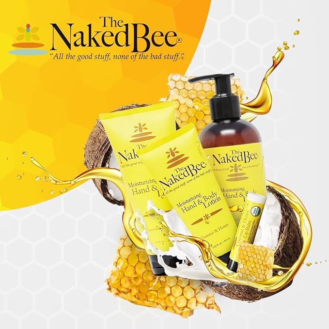 The Naked Bee Orange Blossom Honey Collection, Hand and Body Lotion 3 Piece Gift Set