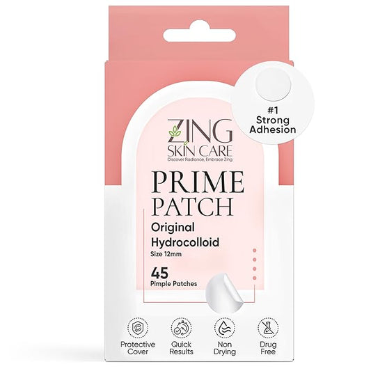 Prime Patch - Hydrocolloid Pimple Patches for Face, Clear Zit Stickers & Acne Dots, Strong Adhesion, Ultimate Blemish & Acne Patch, Made in Korea, Vegan (45 Count)
