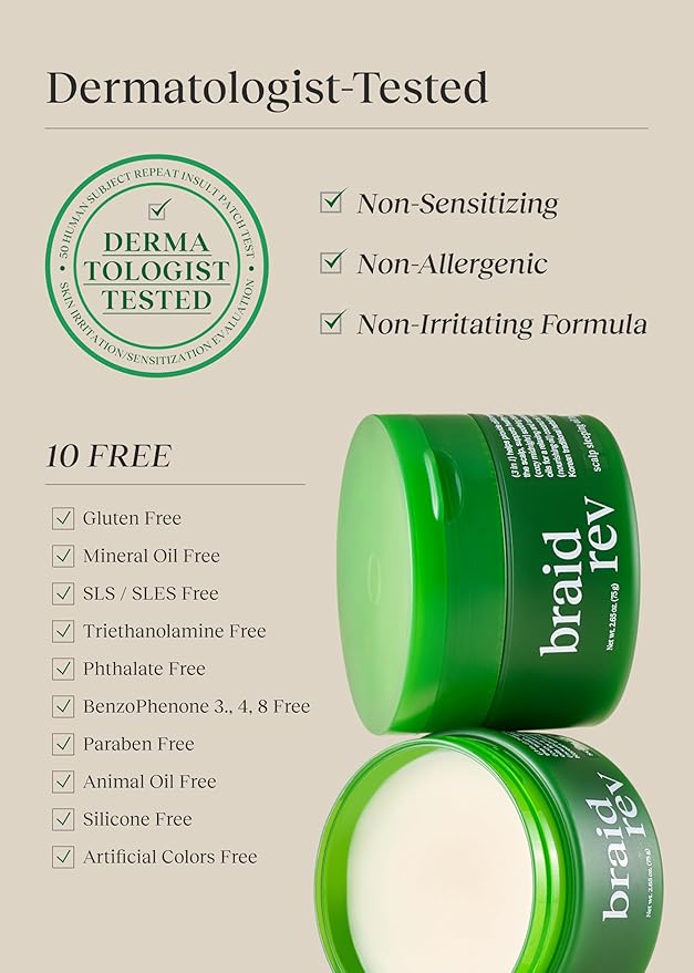 Braid Rev Scalp Cleansing Toner & Sleeping Oil Balm Set, Scalp Treatment for Itchy Hair, Nourishing for Dry Scalp, Moisturizing Braid, Detoxify