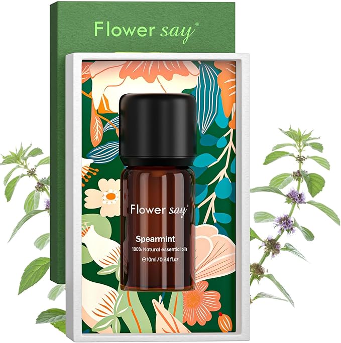 Spearmint Essential Oil 0.34Oz - 100% Pure Natural MAX Undiluted Premium Therapeutic Grade Essential Oils for Diffuser/Skin Care/Massage/Hair/Toenails