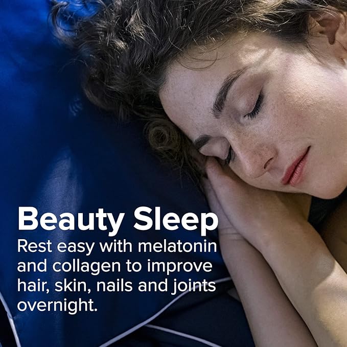 Sanar Naturals Collagen Pills Beauty Sleep with Melatonin 6 mg - Boost Hair Skin Nails Joints - Hydrolyzed Collagen for Women and Men, Collagen Peptides Supplement, 150 Capsules