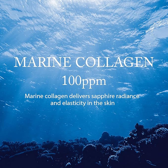 WELLDERMA Sapphire Collagen Impact Hydro Emulsion 3.38 fl.oz - Collagen Hydrating and Firming Face Lotion for Elasticity, Gloss, Skin Tightening Collagen Emulsion for Softer and Resilient Skin