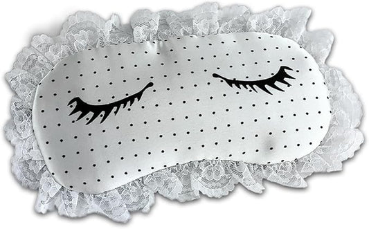 CELESTIAL SILK 100% Silk Sleep Mask for Women with Silk Covered Elastic Strap, Eye Mask for Sleeping (One Size, Charming Lashes)