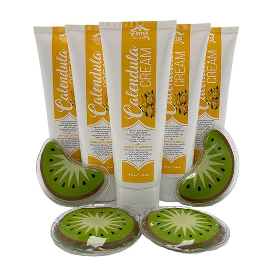 Eternal Spirit Beauty Calendula 4 Fl Oz 6-Pack with Bonus 4 Relaxing Hot/Cold Eye Patches