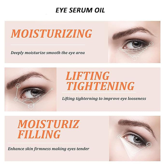 Dinkiss Lutein Eye Essence Oil, Vitamin C Lutein Eye Essence Oil, Improve Bags and Dark Circles, for Women Men (1, 3 pcs)