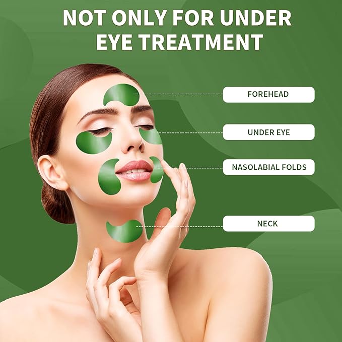 Under Eye Patches 70PCS, Green Tea Eye Patches for Puffy Eyes Treatment, Under Eye Masks for Dark Circles and Puffiness, Non-Irritating Eye Mask Skincare, Eye Gel Pads, Eyes Bags Treatment
