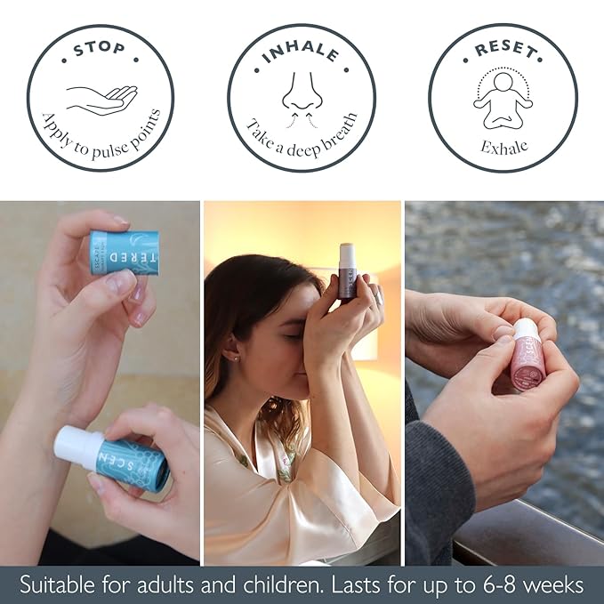 Scentered Aromatherapy Balm Gift Set - Be Kind to Yourself - Pack of 3 Balms: Sleep Well, Escape, Love - Lavender, Cedarwood, Ylang Ylang Essential Oils - Relaxing Gifts for Women