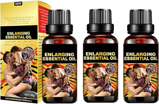 3Pcs Men's Erotic Massage Essential Oil for Sex, Sexual Enhancement Erection Cream, Penisgrowth Oil Longer Thicker, Penis Energy Massage Essence Oiyl, for Care Delay Performance Boost Strength