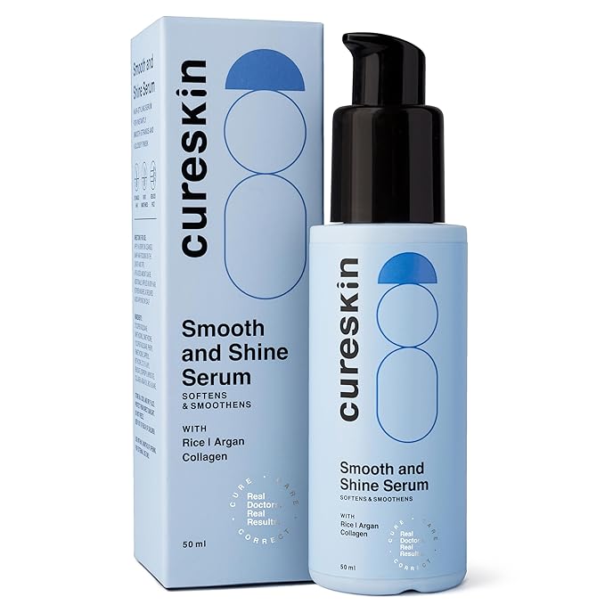 Smooth and Shine Hair Serum for Dry Frizzy Hair Women and Men | Helps Reducing Hair Breakage, Frizz and Detangels for Strong, Protected and Shiny Hair