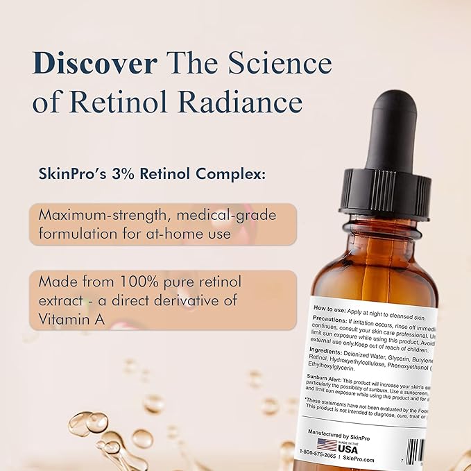Extreme Retinol Serum for Face - Rapid Wrinkle Repair Face Moisturizer for Women, Physicians Formula, Retinol Serum 3% with Hyaluronic Acid, Home Safe, (1 fl oz)