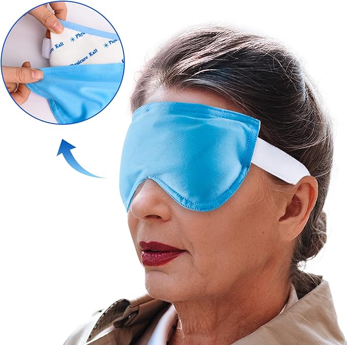 Heated Eye Mask | Moist Heat Compress Relief for Dry, Pink Eyes | Microwave Activated Therapy