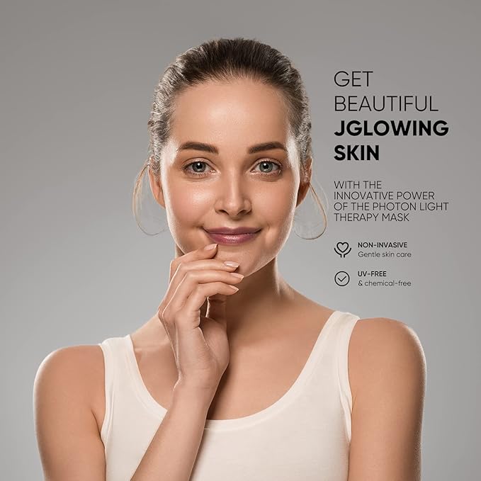 LED Face Mask Light Therapy Facial Photon Beauty Device with USB Cable 3 Colors LED Skin Care Treatment Mask for Facial Rejuvenation, Anti-Aging