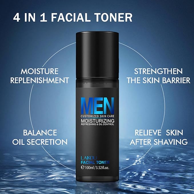 Valentines Day Gifts for Him, Skin Care for Mens Facial Care Kit, Anti-Aging Skin Care Routine for Men, Valentines Gifts for Him Adults Men Dad Boyfriend Husband Gifts, Hydrating, Deep Cleansing