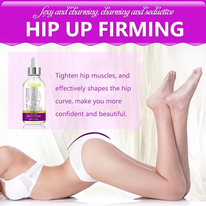Safudan Hip Plump Up Oil,Firming Body Oil, Natural Herbal Hip Lift Buttock Massage Oil, Butt Firming Enhancement Essential Oil for Women, Firming & Lifting Fast (1 PCS)
