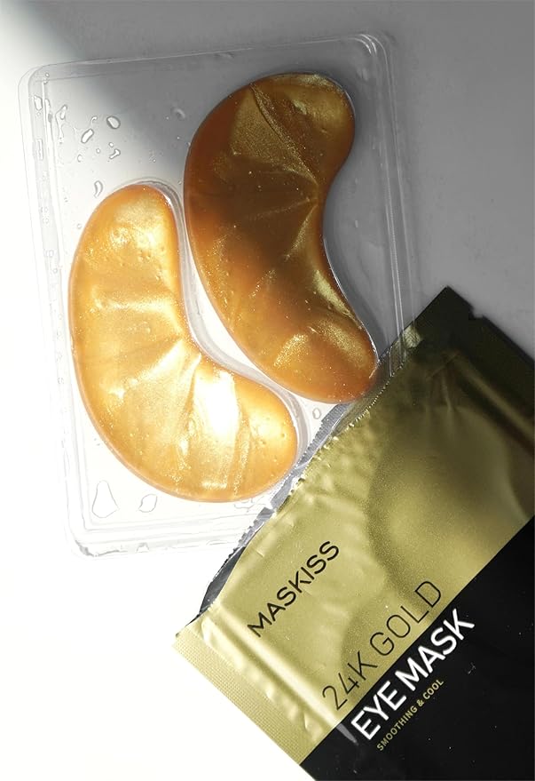 24k Gold Under Eye Patches (8 Pairs), eye mask, Collagen Skin Care Products, Eye Patches for Puffy Eyes, eye masks for dark circles and puffiness