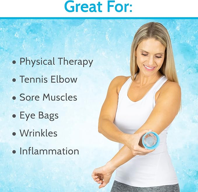 Arctic Flex Ice Cups & Roller - Portable Face Icing Tool, Silicone Massager for Skin Care, Reduces Puffiness & Enhances Beauty