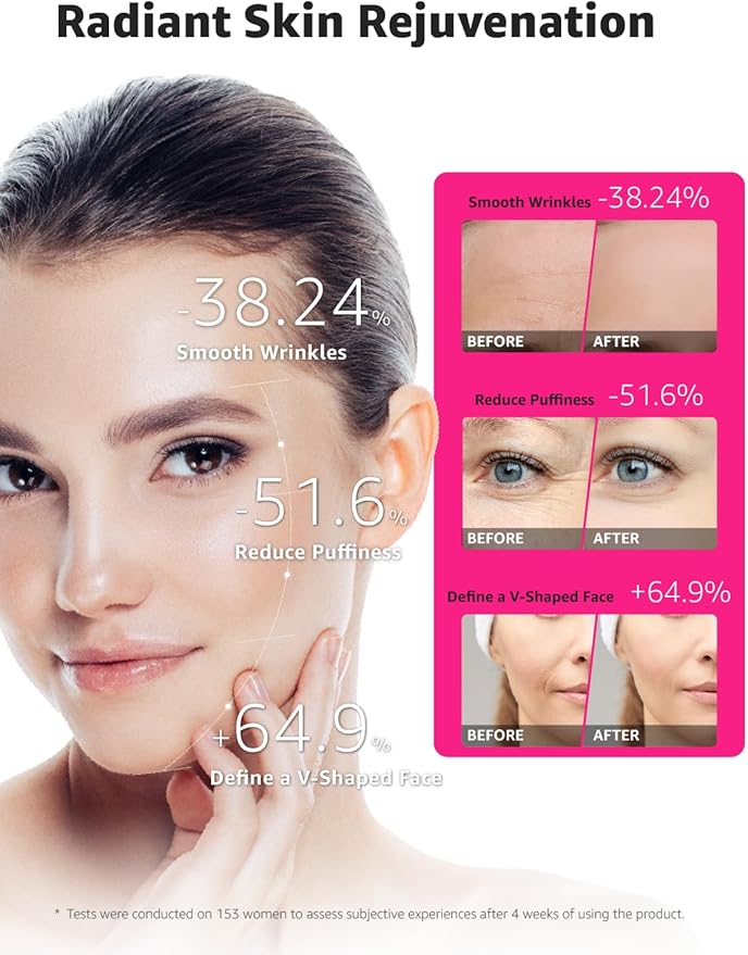 Microcurrent Facial Device Face Lift: iFae 3 in 1 Light Therapy for Face, Portable Face Lift Device for 90 Seconds Lifting, Tightening, Skin Rejuvenation Anti-Aging Wrinkle Skin Salon at Home White