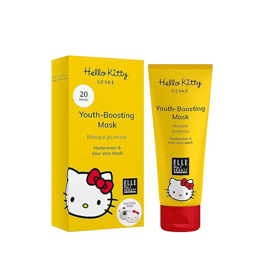 x Hello Kitty | Youth-boosting Mask | Simply apply with the GESKE Sonic Warm and Cool Mask | Anti-Aging Masks | Moisturizing face masks for women and men | Vegan formula without animal testing
