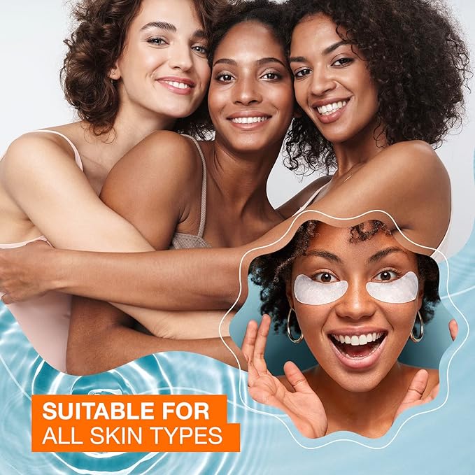 Vitamin C & Collagen Under Eye Patches - Anti-Aging, Reduces Dark Circles, Hydrating, Dermatologist Tested, Cruelty Free Korean Skin Care For All Skin Types - 5 Pairs