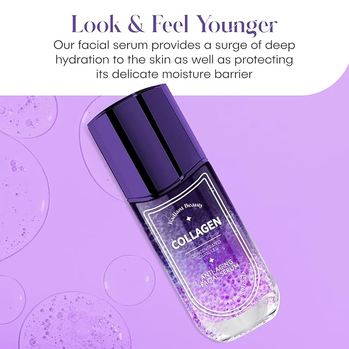 Collagen Anti-Aging Facial Serum - Deeply Moisturizing & Smoothing, Diminishes Dark Spots & Wrinkles - Dermatologist Tested, Korean Skin Care - 50mL / 1.69 fl.oz