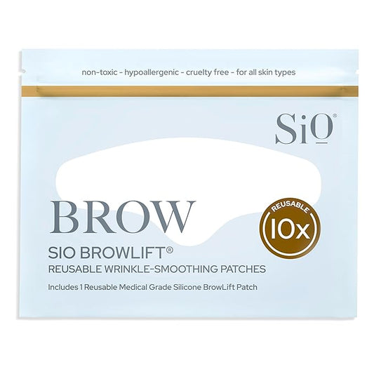SiO Beauty BrowLift - Wrinkle-Smoothing, Medical-Grade Silicone Patches for Fine Lines on Forehead - Reusable Up to 10x - Cruelty-Free & Environmentally-Friendly Hydrating Beauty Patches - 1 Patch