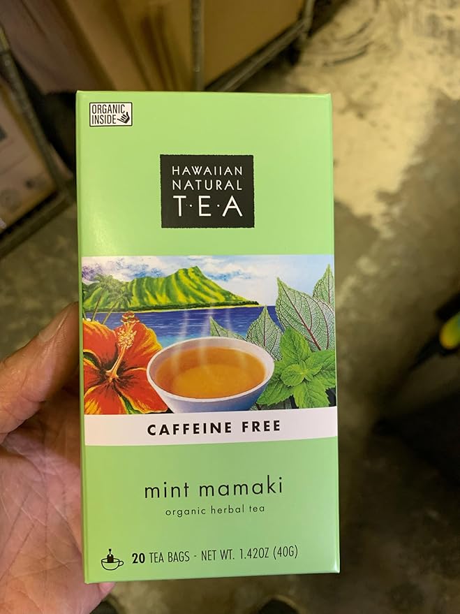 Hawaiian Natural Tea Organic Mamaki Jasmine Green Tea Blend - Antioxidant-Rich For Calming, Wellness, Bedtime, Anxiety & Stress - Gift for Special Ocassions, 20 Bags