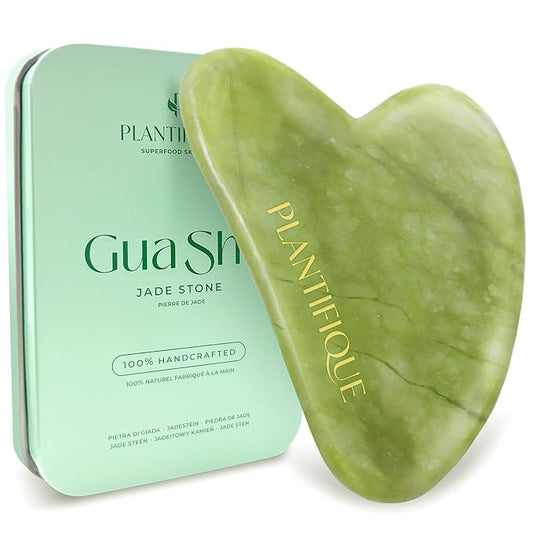 PLANTIFIQUE Gua Sha Facial Tools | Gifts | Massage Tool | Jawline Sculptor | Face Sculpting Tool for Your Skin Care Routine | Jade Guasha