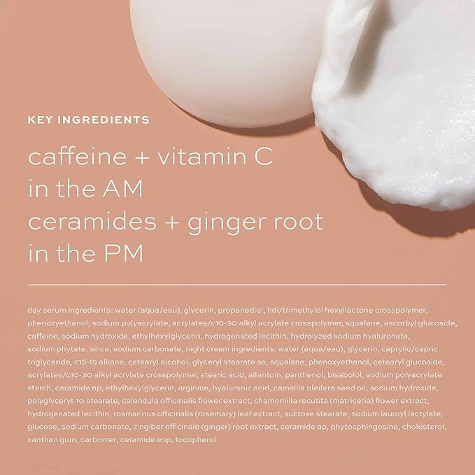 ITK Skincare Eye Cream Set - Caffeine Infused Under Eye Stick + Anti Aging Day + Night Eye Cream with Vitamin C and Ceramides - Brighten + Depuff - Hydrate, Firm + Reduce Puffiness - Skincare Set