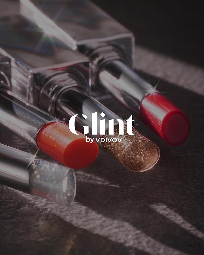 Glint Glow Lip Balm (Cherry So Much, 0.1oz) - Moisturizing Stain Lipstick with Shine for Natural Lips, Tinted Treatment. Luxurious Korean Skin Care Makeup. Chapped, Dry, Cracked