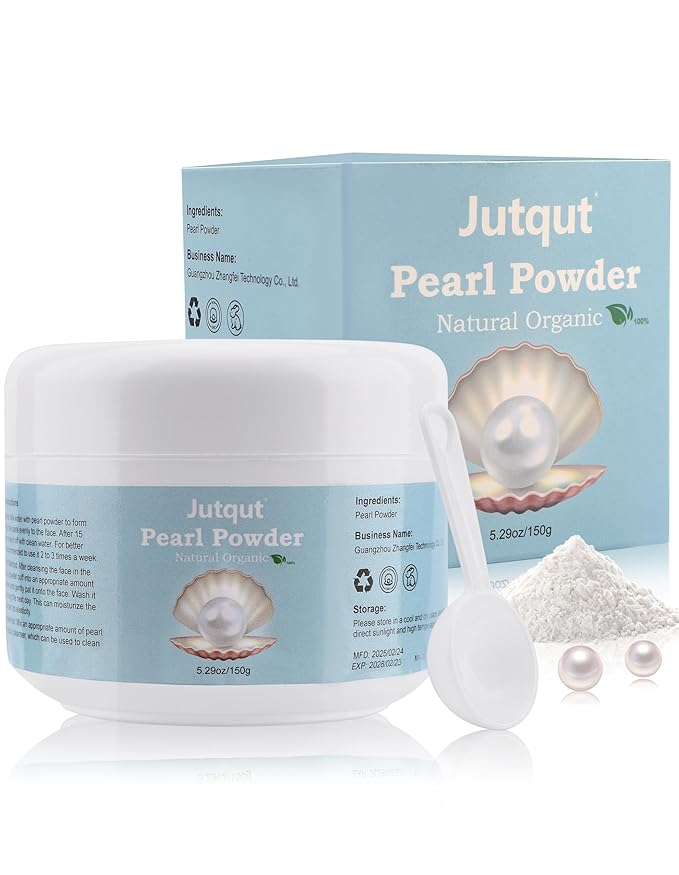 Freshwater Pearl Powder Organic, 150g100% Natural Pearl Powder, DIY Skincare —DIY Antioxidant, Deep Cleansing, Pore-Shrinking, Anti-Aging Mask