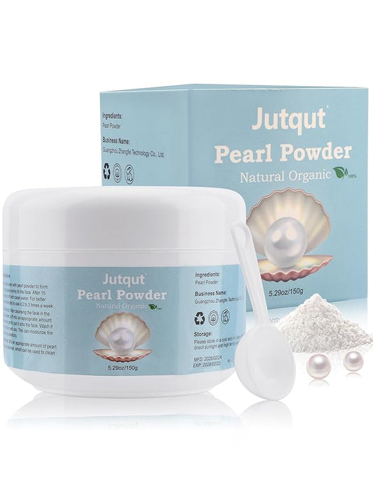 Freshwater Pearl Powder Organic, 150g100% Natural Pearl Powder, DIY Skincare —DIY Antioxidant, Deep Cleansing, Pore-Shrinking, Anti-Aging Mask