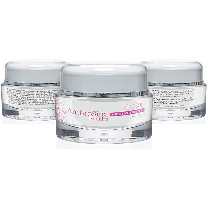 AmbroSina Bellaire Skin Cream - Ageless Moisturizer - Support youthful skin while you sleep - Night Cream - Help reverse the appearance of aging with this powerful yet gentle night time moisturizer