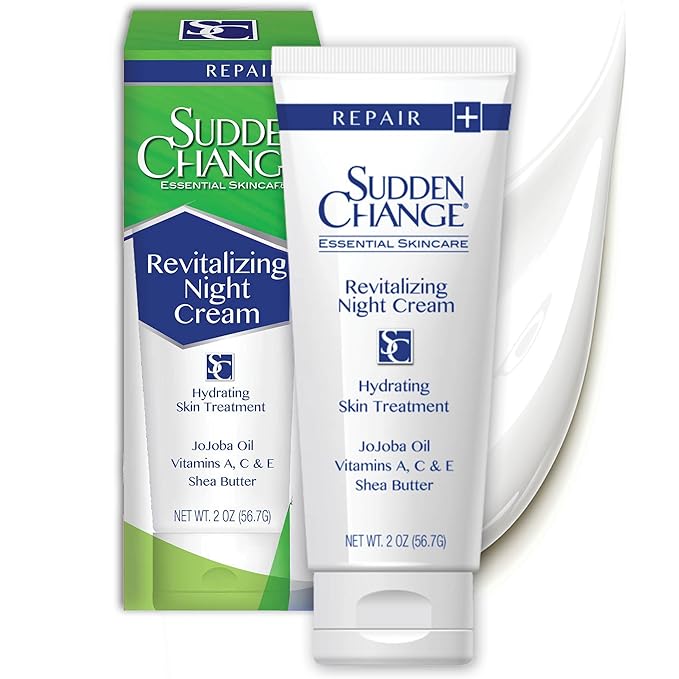 Sudden Change Revitalizing Night Cream - Face Lotion For Deep Wrinkles - Clinically Proven & Recommended By Professionals - Collagen & Elastin Booster - Reduce Fine Lines & Wrinkles In 2 Weeks, 2 Oz