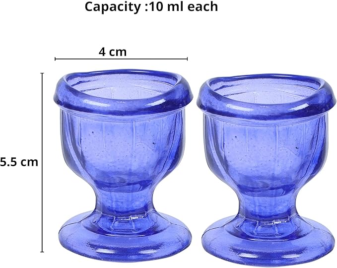 Glass Eye Wash Cup with Engineering Design to Fit Eyes for Effective Cleansing Superior, Smooth Edge,Snug Fit- with Storage Container Soothing Relief from Allergens, Irritants, Makeup, Dust, Dry Eyes