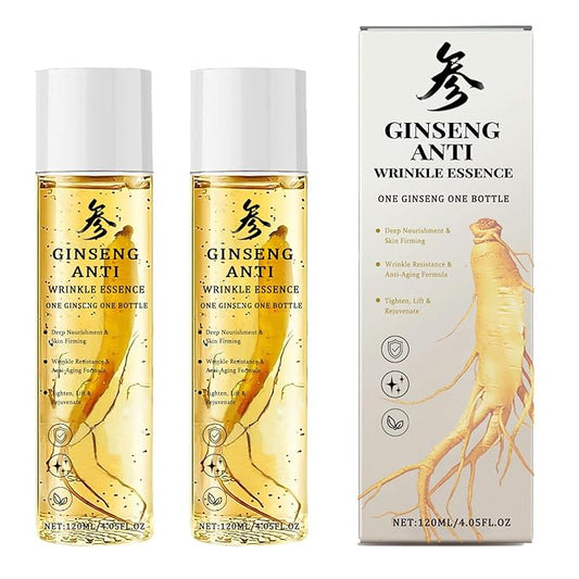 Ginseng Essence Anti Wrinkle Essence, Ginseng Anti-Wrinkle Original Serum Oil, Anti-Aging Hydrating Essence Wate, Ginseng Toner for Firming & Smoothing Skin (1)