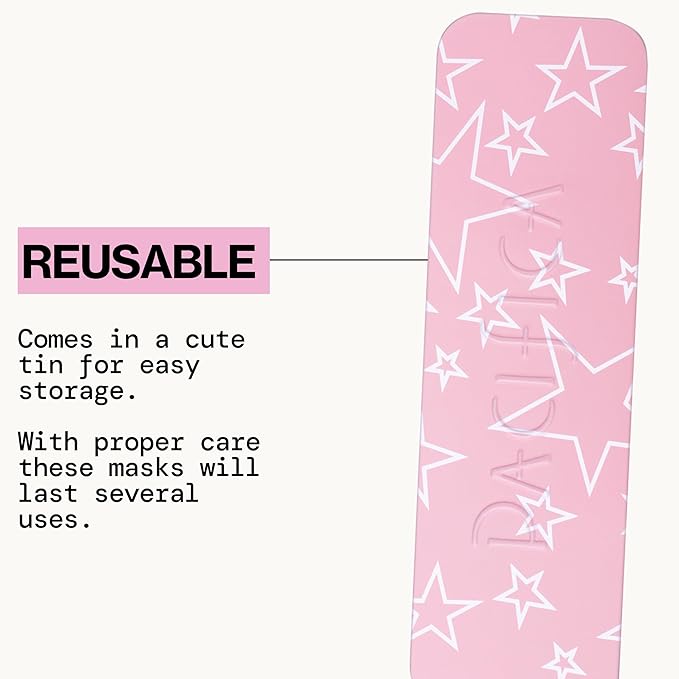 Pacifica Beauty Reusable Smile Line Mask, Skincare, Silicone Mask, For Fine Lines and Wrinkles, Lift and Firm, Pair with Serum, Storage Tin Included, Skin Care, Smile Line Patches, Vegan, 2 Pieces
