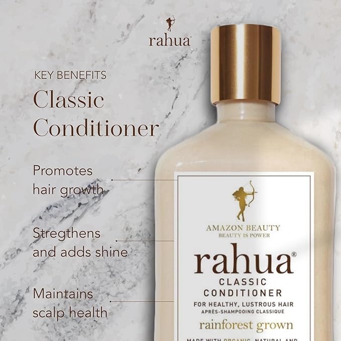 Rahua Classic Hair Conditioner, 9.3 Fl Oz, Moisturizing Organic Conditioner, Natural, Plant Based Derived Ingredients, Palo Santo, For Dry Damaged Hair, Hair Care for Soft & Shiny Hair, Scalp Care