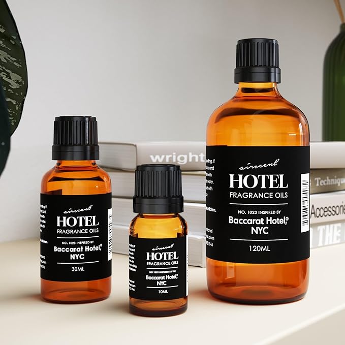 AirScent Hotel Diffuser Oil Inspired by The Baccarat Hotel Scent - Love Affair Fragrance Oil No. 1023 for Ultrasonic and Waterless Diffusers and Crafting - 500 mL, 16.9 fl oz Glass Bottle