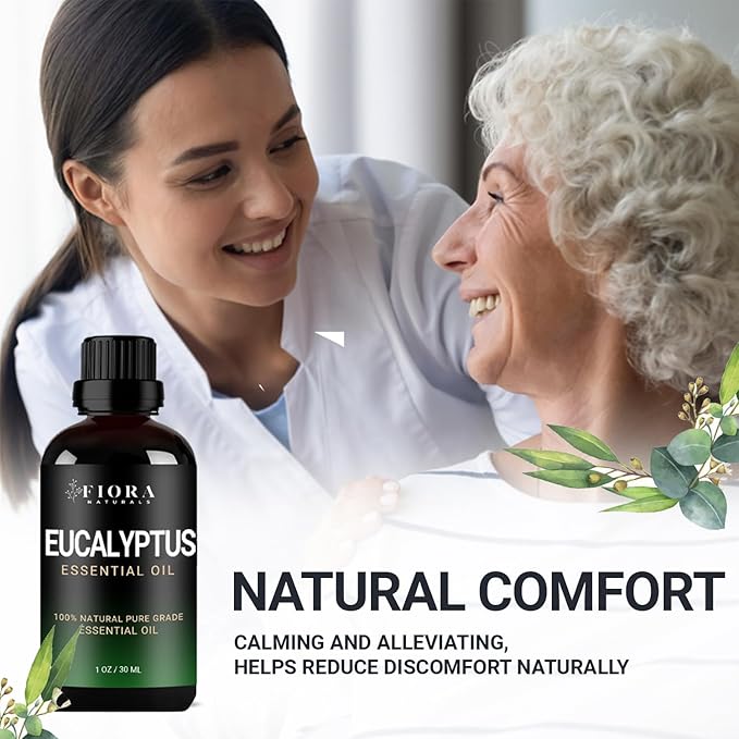 Eucalyptus Essential Oil - 100% Pure Eucalyptus Oil for Diffuser, Humidifier, Sinus, Cold, and Aromatherapy - Natural Eucalyptus Oil for Skin, Hair, Scalp and Massage