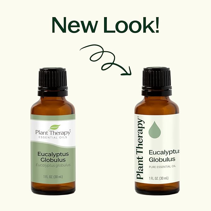 Plant Therapy Eucalyptus Globulus Essential Oil 30 mL (1 oz) for Diffuser, Skin, Hair, Aromatherapy DIYs, and Clear Breathing, 100% Pure, Undiluted, Therapeutic Grade