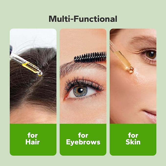 Clean And Organic Castor Oil(2.02 Fl. Oz), Cold Pressed Unrefined For Hair, Eyelashes, Eyebrow Growth, Essential Oil, Massage Oil, Hair Nourishing Oil, Deep Massage & Moisturizing For Body