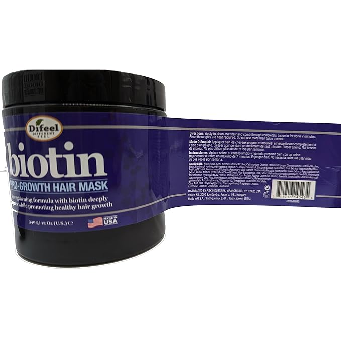 Difeel Biotin 3-PC Hair Growth Treatment Powerpack - Includes 12oz Hair Mask, 6oz Leave in Conditioning Spray & 2.5oz Root Stimulator