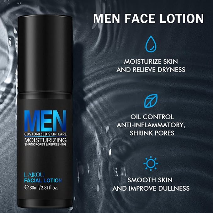 Valentines Day Gifts for Him, Skin Care for Mens Facial Care Kit, Anti-Aging Skin Care Routine for Men, Valentines Gifts for Him Adults Men Dad Boyfriend Husband Gifts, Hydrating, Deep Cleansing