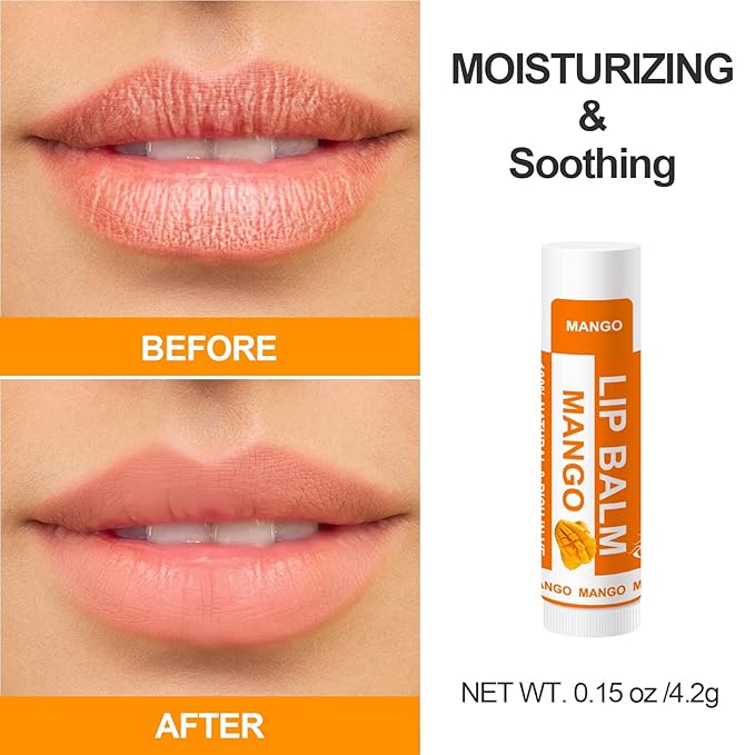 Yopela 14 Pack Natural Lip Balm in Bulk with Vitamin E and Coconut Oil - Moisturizing, Soothing, and Repairing Dry and Chapped Lips Valentine's Gift - 14 Flavors - Non-GMO - With Greeting Card