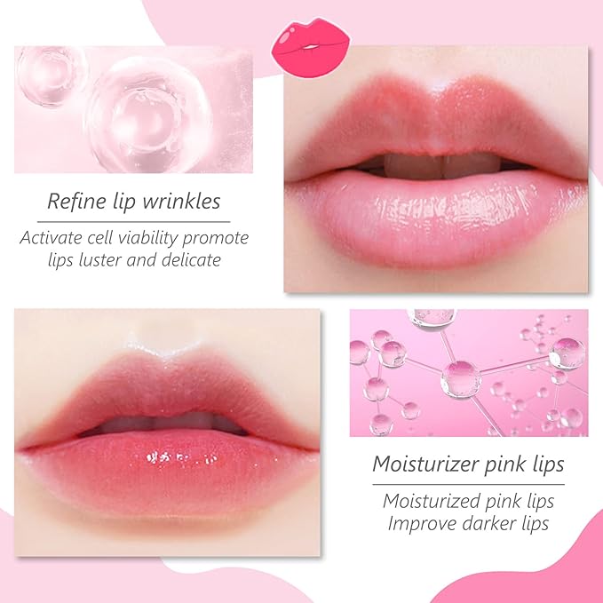 20pcs Moisturizing Lip Mask, Sleep Mask Reduces Lip Lines, Restores Moisture, Nourishes Lip Skin, Plumping Lips Mask (Pink)