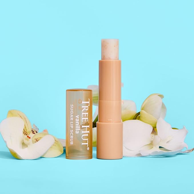 Tree Hut Vanilla Lip Scrub Stick | Nourish Dry Lips for a Soft & Smooth Feel | Gently Exfoliate Dead Skin | .12 oz.