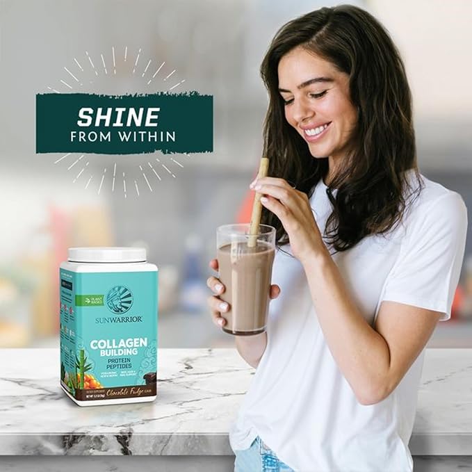 Vegan Collagen Protein Powder for Women | Plant Based Collagen Powder Chocolate Flavor with Vegan Hair Skin and Nails Vitamins | Non-GMO No Added Sugar Soy Dairy & Gluten Free (Chocolate, 40 Servings)