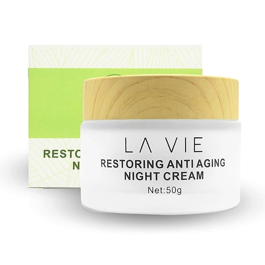 La Vie Anti-Aging Night Cream – Night Cream for Women Anti-Aging with Niacinamides, Hyaluronic Acid - Retinol Moisturizer Against Wrinkles – 1.7Fl Oz