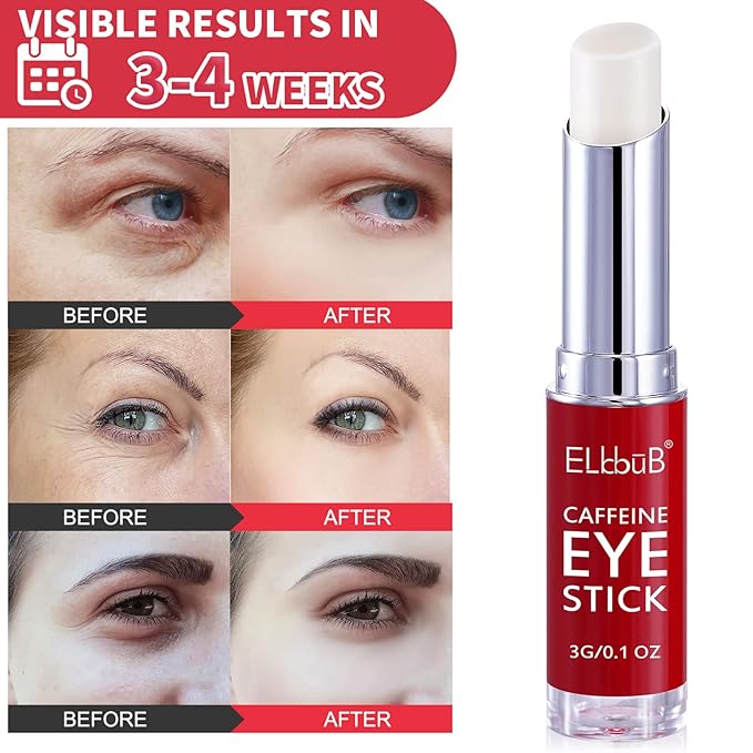 Eye Stick - Anti Wrinkle Eye Cream for Puffy Eyes, Dark Circles, Eye Bags, Crows Feet, Wrinkles,Reduces Wrinkles Saggy Skin Puffy Eyes (Caffeine 2Pack)